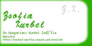 zsofia kurbel business card